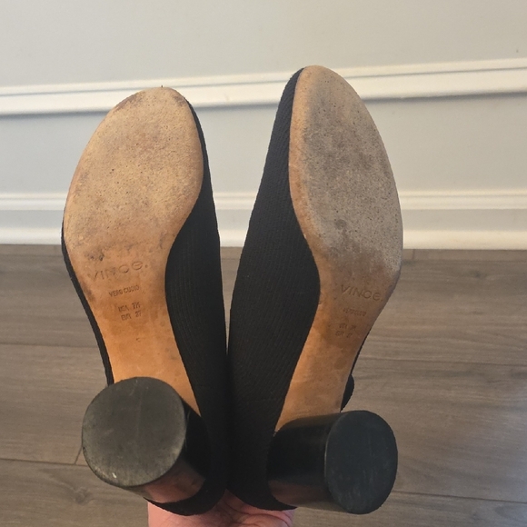 Vince Tasha Elegant Black Heeled Boots - Picture 5 of 8